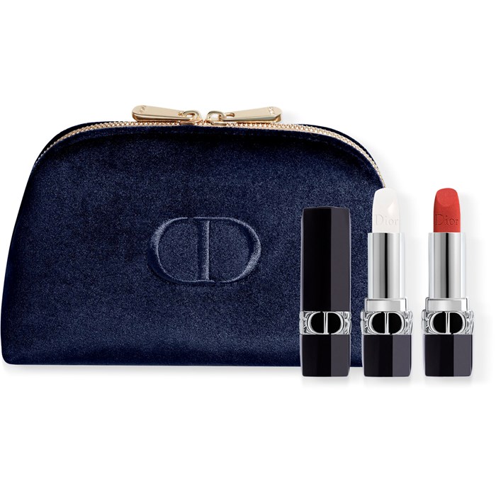 DIOR Rouge Dior Set Lippenstift, Lippenbalsam & Couture Pouch